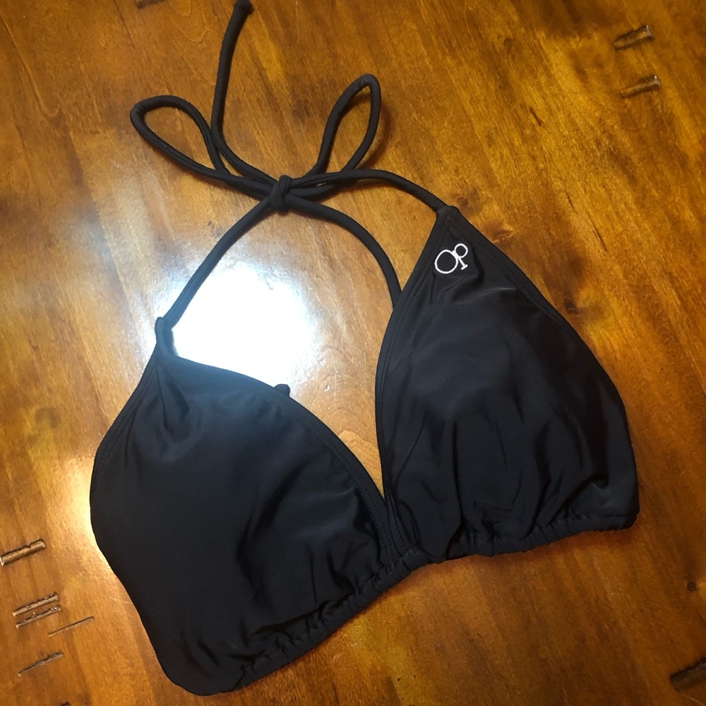 OP Black Bikini Top, Size XL